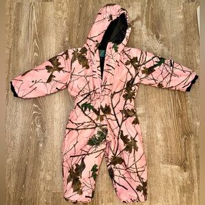 Trail Crest Pink Camo One-Piece Toddler Snowsuit